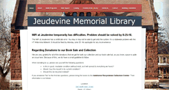 Desktop Screenshot of jeudevinememoriallibrary.org